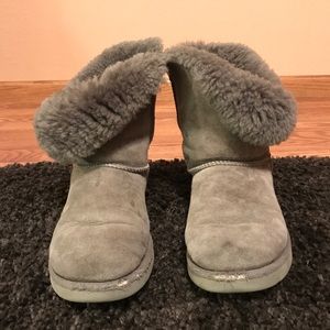 Gray Ugg Button Boots Size 7